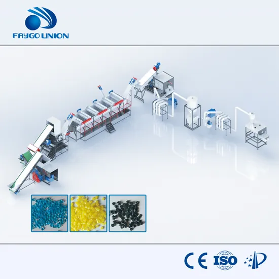 Faygo High Output Plastic Recycling Pelletizing Machine for Waste Pet HDPE Bottle Flake Drum Pellet Rubber Lump PVC Pipe PP PE Film Recycle Granulator Price